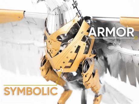 Коллекционная модель Metal Time Unity Wings Eagle Golden Armor Crystal Edition (MT101SWRSK-GA/READY) - фото 6