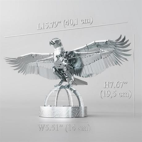 Колекционная модель Metal Time Unity Wings Eagle Silver Armor Crystal Edition (MT101SWRSK/READY) - фото 5