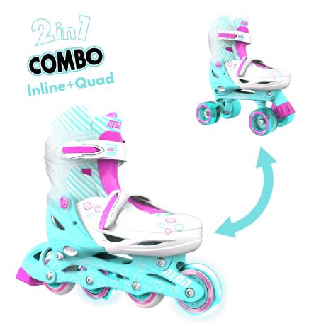 Ролики Neon Combo LED розмір 30-33 бірюзовий (NT09T4) - фото 0