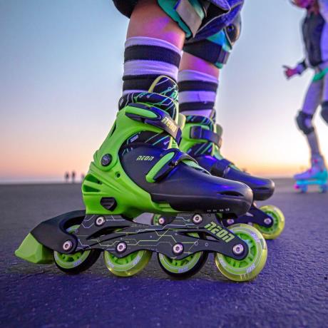 Ролики Neon Combo LED розмір 34-37 салатовий (NT10G4) - фото 5