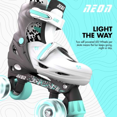 Ролики Neon Combo LED розмір 30-33 сірий (NT30E4) - фото 0