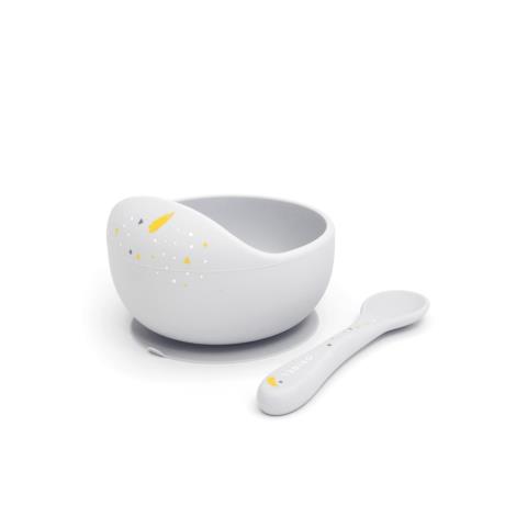 Набір посуду для дітей Oribel Cocoon ложка та миска сірий (OR223-90013) - фото 0