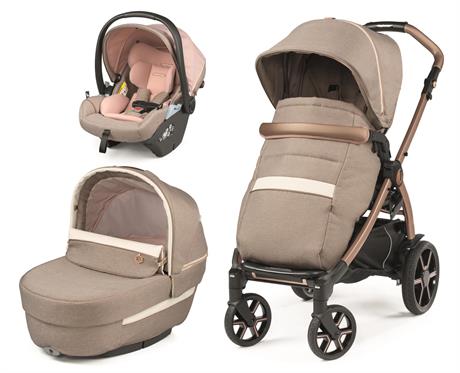 Універсальна коляска 3 в 1 Peg-Perego Book Mon Amour Lounge рожеве золото (PACK-BOOK31LG00011) - фото 0