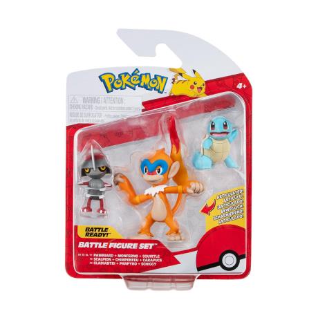 Набор игровых фигурок Pokemon W18 Поньярд, Сквиртл, Монферно (PKW3058) - фото 0