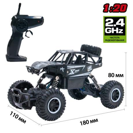 Машинка на радіокеруванні Sulong Toys Off-Road Crawler Рок-спорт чорний 1:20 (SL-110AB) - фото 9