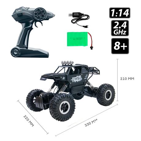 Машинка на радіокеруванні Sulong Toys Off-Road Crawler Кінець стежки матовий чорний 1:14 (SL-121RHMBl) - фото 8