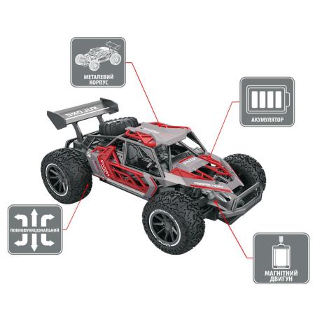Машинка на радіокеруванні Sulong Toys Metal Crawler Nova сіро-червоний 1:16 (SL-231RHGR) - фото 6