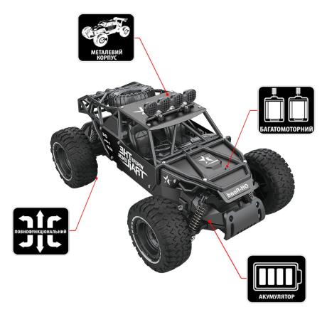 Машинка на радіокеруванні Sulong Toys Off-Road Crawler Race матовий чорний 1:14 (SL-309RHMBl) - фото 0