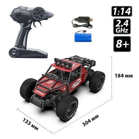 Машинка на радіокеруванні Sulong Toys Off-Road Crawler Race матовий червоний 1:14 (SL-309RHMR) - фото 2