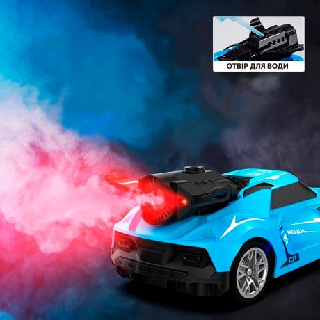 Машинка на радіокеруванні Sulong Toys Spray Car Sport зі світлом і парою блакитний 1:24 (SL-354RHBL) - фото 9