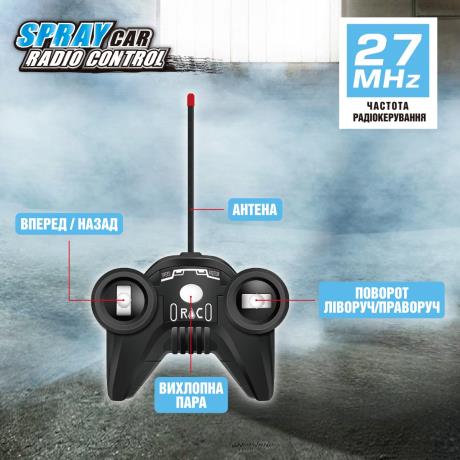 Машинка на радіокеруванні Sulong Toys Spray Car Sport зі світлом і парою блакитний 1:24 (SL-354RHBL) - фото 10