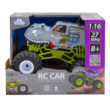 Машинка на радіокеруванні Sulong Toys Bigfoot Dinosaur сірий 1:16 (SL-360RHGR) - фото 2