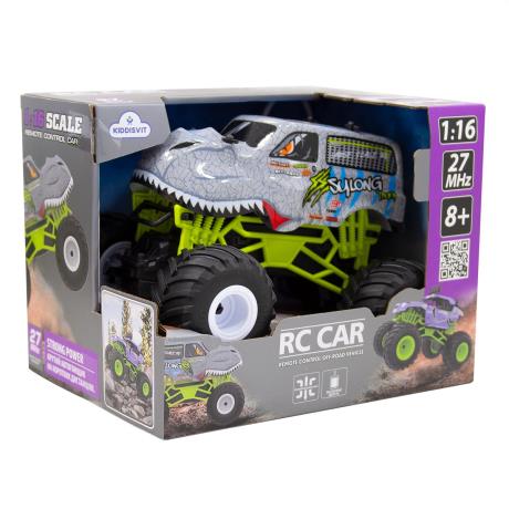 Машинка на радіокеруванні Sulong Toys Bigfoot Dinosaur сірий 1:16 (SL-360RHGR) - фото 3