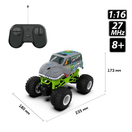 Машинка на радіокеруванні Sulong Toys Bigfoot Dinosaur сірий 1:16 (SL-360RHGR) - фото 7