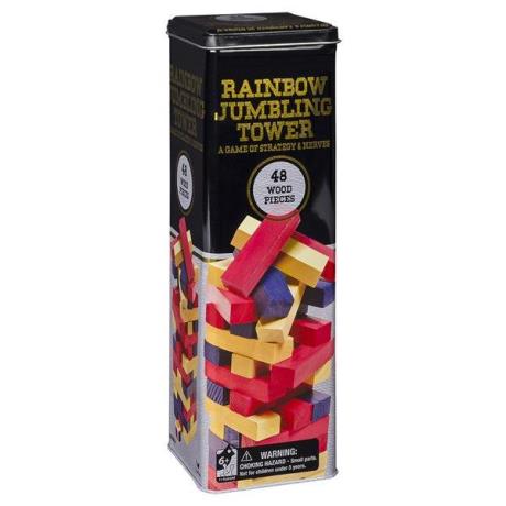 Настільна гра Spin Master дженга кольорова в жерстяній коробці (SM98365/6033150) - фото 0