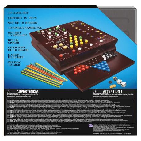 Набор из 10 классических игр Spin Master в деревянной коробке (SM98376/6065366) - фото 2