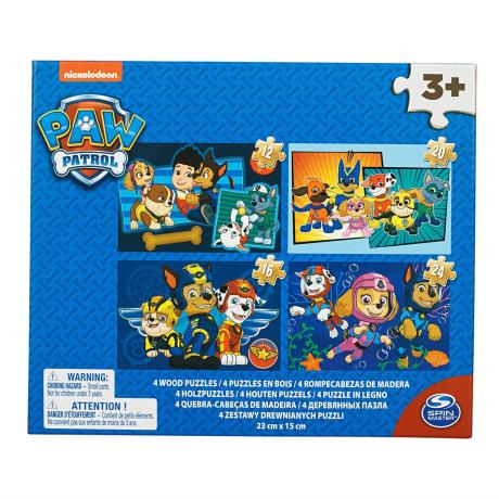 Деревянный пазл Paw Patrol Щенячий патруль 4 в 1 (SM98490/6040049) - фото 0