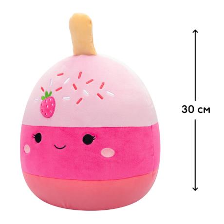 Мягкая игрушка Squishmallows Клубничный кейк-поп Пама 30 см (SQCR06573) - фото 1