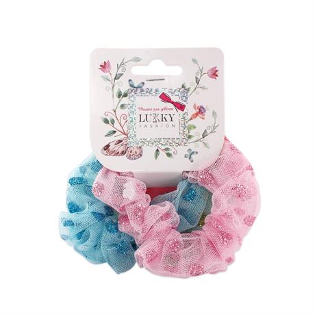 Набір дитячих резинок для волосся Lukky з блискітками 4 шт. (T18585) - фото 0