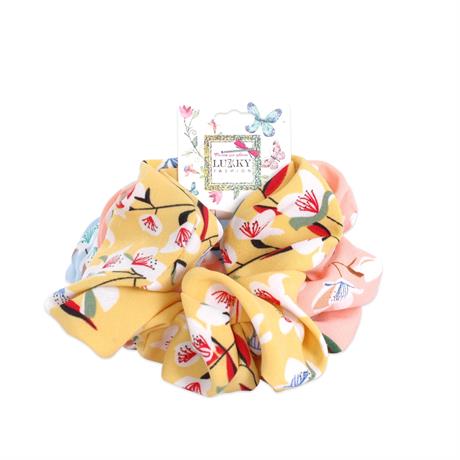 Набір дитячих резинок для волосся Lukky з квітковим принтом 3 шт. (T19596) - фото 0