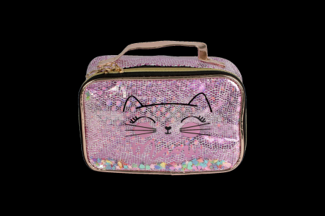 Косметичка Lukky Кошка с конфетти 21x13x12 см (T21398) - фото 1