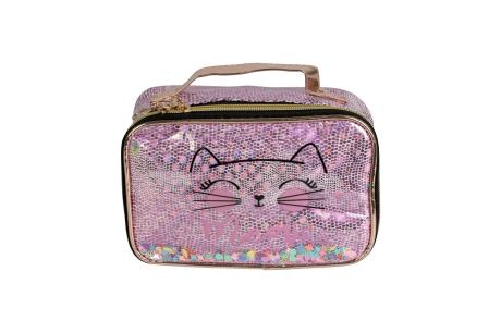 Косметичка Lukky Кошка с конфетти 21x13x12 см (T21398) - фото 0