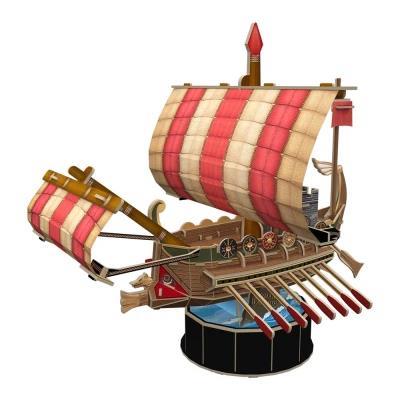 3D пазл CubicFun Римский боевой корабль (T4032h) - фото 0