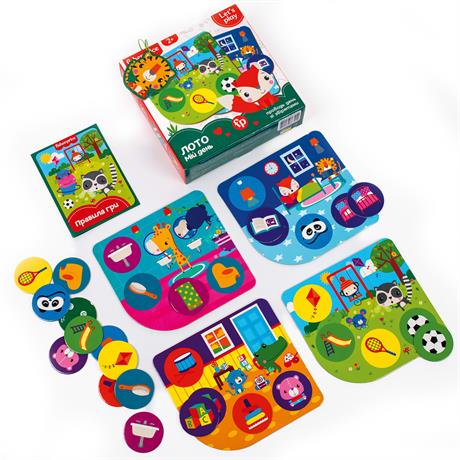 Настільна гра Fisher Price Лото Мій день зі звірятами (VT2910-02) - фото 1