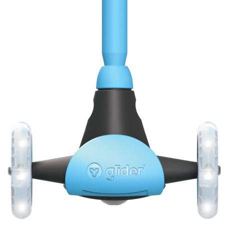 Самокат YVolution YGlider Kiwi LED 3-колісний блакитний (Y101257) - фото 0