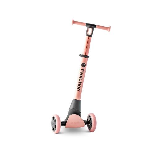 Триколісний самокат YVolution YGlider Nua LED складаний рожевий (Y101264) - фото 2