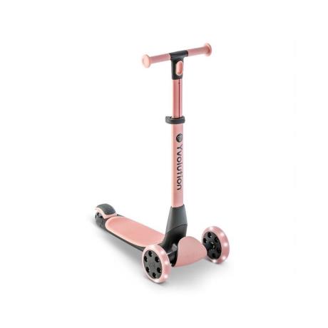 Триколісний самокат YVolution YGlider Nua LED складаний рожевий (Y101264) - фото 0