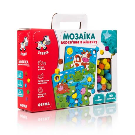 Мозаїка дерев'яна Vladi Toys Ферма (ZB2002-01) - фото 0