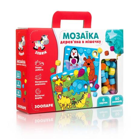 Мозаїка дерев'яна Vladi Toys Зоопарк (ZB2002-02) - фото 0