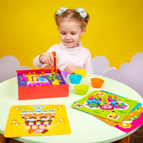Мозаїка дерев'яна Vladi Toys Доповни картинку кульками (ZB2002-08) - фото 2