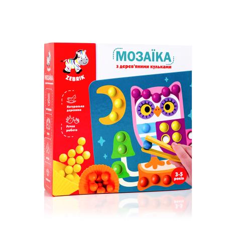Мозаїка дерев'яна Vladi Toys Доповни картинку кульками (ZB2002-08) - фото 0