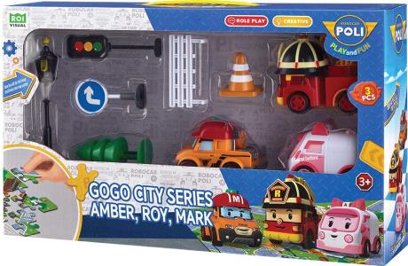Ігровий набір Robocar Poli GoGo Міська серія Ембер, Рой, Марк (ZR-913) - фото 0